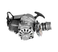 Motor de dos tiempos 49 cc Mini Enduro Motor Juego completo - 3PS Aluminio Buje Motor con transmisión CVT & Carburador, Arranque de tracción + Depósito de combustible de 1,2 L Potencia máxima 1,9 kW