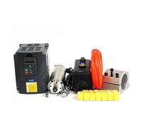 Motor de eje CNC husillo refrigerado por agua 1,5 kW/2,2 kW + VFD, + abrazadera 80mm + bomba + pinza ER20 13 Uds for enrutador Compatibilidad Versátil(2.2KW 80mm ER20 set)