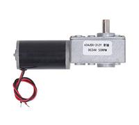 Motor de engranaje autoblocante DC24V, motor de reducción de velocidad de eje único reversible, carcasa de aleación de aluminio con bobina de latón, rotación CW CCW de bajo ruido (50RPM)