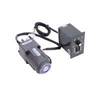 Motor de engranaje de 220 V con regulador de velocidad, motor eléctrico de 6 W, 0-68 RPM infinitamente ajustable, carcasa de aleación de aluminio para aplicaciones industriales y maquinaria