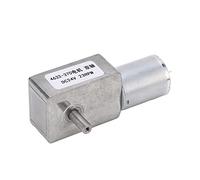 Motor de Engranaje de Tornillo sin Fin DC 24V, Mini Turbina con Eje Doble de Aluminio y Latón - Auto Bloqueo, Reversible, Para Ventiladores Eléctricos y Aire Acondicionado (lo expreso)