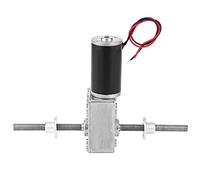 Motor de engranaje helicoidal M8 de doble eje con rosca derecha doble, motor reductor con brida, motor de engranajes de acero de 24 V de bajo ruido para sistemas de control de (Relación de reducción