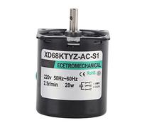 Motor de engranaje síncrono 60KTYZ AC 220V 2,5/20/30/110RPM CW/CCW Control de dirección de par Motor de reducción de 28W(2.5RPM)