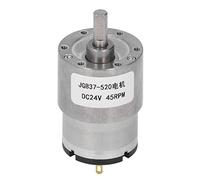 Motor de engranaje sinfín con bloqueo automático, motor reductor de velocidad CC 24 V con bobina de latón y carcasa de aleación de aluminio, alto par y bajo nivel de ruido para la (45RPM)