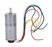 Motor de Engranajes DC, Motor de Engranajes de reducción de Dos Fases con Cepillo codificador de Velocidad Motores de CC Reductor Cobre Acero Inoxidable(DC12V 150RPM)