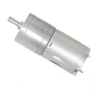Motor de engranajes de 12 V JGA25 370 para proyectos de automatización de bricolaje, motor de engranajes eléctrico de alto par con variabilidad de velocidad (26 RPM)