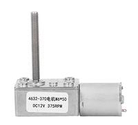 Motor de engranajes de CC de 375 RPM, motor de engranajes de reducción de velocidad de 12 V CC con carcasa de aleación de aluminio y bobina de latón, motor de engranajes