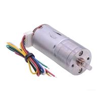 Motor de engranajes JGA25-370 6V DC con codificador para plataformas de pruebas industriales y configuraciones de automatización de laboratorio (60RPM)