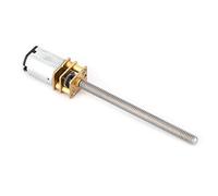 Motor de Engranajes N20, Mini Motor de Reducción de Velocidad Dc con Eje M4 55Mm, 60Rpm, Rueda dentada de Metal, Tornillo de Bola de Plomo, Motorreductor