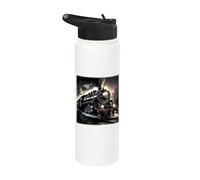 Motor de ferrocarril vintage del tren de la locomotora del vapor 4014 Stainless Steel Insulated Water Bottle