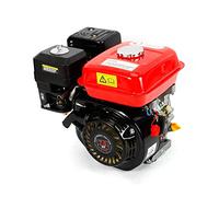 Motor de gasolina 7,5 CV, 4 tiempos, 210 cm3, motor para karts de pie, OHV monocilindro industrial (rojo claro)