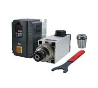 Motor De Husillo 6KW, ER32, 18000Rpm, Rodamiento Cerámica, Refrigeración Por Aire Con Inversor VFD 7,5 KW For Enrutador CNC Tranquilo Y Estable(220V)