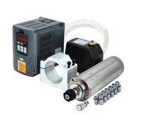 Motor de husillo CNC de 2,2 kW, 220 V, 400 Hz, 24000 rpm, husillo refrigerado por agua de 2,2 kW, VFD + montaje del husillo de 80 mm + bomba de agua de 75 W + 13 agarres ER20 (1-13 mm)