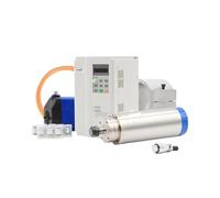 Motor de husillo for carpintería ER20 de 3,2 KW, equipado con VFD de frecuencia variable de 3,7 KW, soporte de 100 mm, bomba de 75 W(Steel Bearing,380v)