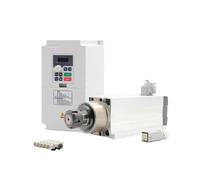 Motor de husillo refrigerado por aire CNC de 4 cojinetes, 220 V/380 V, 3,5 kW, cojinetes de bolas de cerámica ER25 e inversor de 4 kW(380V)