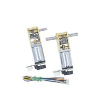 Motor de reducción de codificador de CC, engranaje helicoidal 1218-N20, eje único/doble, 3V, 6V, 12V, Micro engranaje, Motor de baja velocidad(With fixed seat,12V 68rpm,Single shaft)