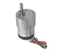 Motor de reducción de engranajes JGB37 520 CC 6V 12V 24V compatible con codificador Hall para medición de velocidad estable en vehículos autónomos (12V37)