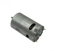Motor de soplador eléctrico DC sin escobillas modelo 550 21V capaz de 38000 RPM, construcción de metal y plástico con tamaño compacto de plata de 7,5 x 3,55 x 1,3 cm