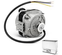Motor de ventilador de refrigerador, Motor axial universal, 10 W, 230 V CA, 1300/1550 rpm, Dimensiones 100 x 100 x 100 mm. Cable de tres polos 45 cm, Compatible con grandes marcas