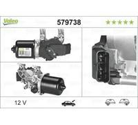 Motor del limpiaparabrisas delante 579738 VALEO para RENAULT CLIO III CLIO II