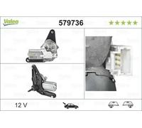 VALEO Motor de limpiaparabrisas trasero 579736 para Renault Clio II y Thalia