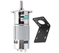 Motor eléctrico DC con engranajes metálicos 12V, 20 rpm, imán permanente, control CW CCW - Alto par y baja velocidad, protección contra sobrecorriente, ideal para robótica y (10 rpm/min)