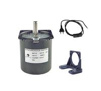 Motor eléctrico de eje excéntrico de baja velocidad 68KTYZ 220V AC 2.5r/min con soporte y cable de alimentación Enchufe de interruptor
