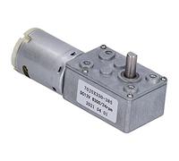 Motor Eléctrico Reductor de Velocidad DC12V, Motor Engranaje de Gusano, Aluminio y Latón, 24RPM, Mini Winch - Autobloqueo, Direccional Para Puertas y Ventanas