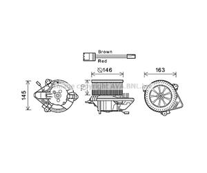 Motor eléctrico, ventilador interior AVA COOLING CN8294
