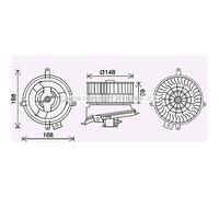 Motor eléctrico, ventilador interior AVA COOLING MS8711
