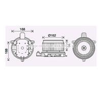 Motor eléctrico, ventilador interior AVA COOLING TO8740