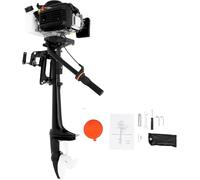 Motor fuera de borda de 4 tiempos de gasolina, 55cc 4cv, motor fuera de borda de gasolina de eje corto, encendido CDI, refrigeración por aire con tanque de combustible para botes inflables, botes de