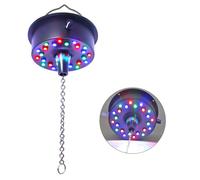 Motor giratorio de bola de espejo ajustable de 5 RPM-9 RPM con 24 luces LED RGB para bolas de discoteca de 4, 6, 8, 12 pulgadas (no incluidas) para decoración de fiestas, DJs, bandas, pubs, discotecas