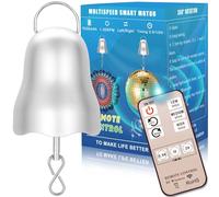 Motor giratorio de viento, motor de bola de discoteca de 1 a 30 rpm, motor móvil de cuna de bebé de giro lento, motor giratorio de timbre de viento plateado para adornos de bola de espejo