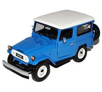 Motor MAX mm793 23bu Toyota Land Cruiser fj40 Blanco 3 Puertas 1960 - 1984 1/24 Motor MAX Modelo Auto, Azul