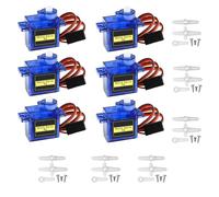 Motor Micro 9G para RC Robot/Caminar Helicóptero Barco Avión Helicóptero Coche Modelos de Vehículos Control con Cable, Compatible, Mini Modelismo para Arduino (6 piezas)