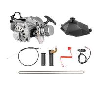 Motor Minimoto 49cc, 1,9 kW/7000rpm Minimoto Gasolina, 49,85cc Mini Moto Gasolina, 2 Tiempos Moto 49cc, 3CV Motor de Gasolina de 1,2 Litros, Capacidad de Carga de 180kg