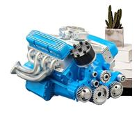 Motor Model, Resin V8 Building Block, 5,91 x 4,33 x 4,13 pulgadas Realistic Science Toy for Educational Games, Desk Decoration, Kids Room, Bookshelf Display, and Stem Learning