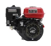 Motor Motocultor,7,5HP 4000W Motor de Gasolina Motor Vertical Motor Industrial Motor De Cuatro Tiempos De Un Cilindro,Refrigeración por Aire (Rojo y Negro)