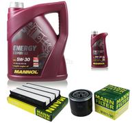 Motor-Öl 6L MANNOL 5W-30 Combi LL+MANN-FILTER Filtro filtro