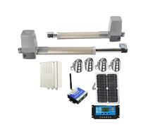 Motor para portón corredizo, Kit Completo de abridor de portón Solar para portones batientes de Doble Brazo, 600 kg, con Panel Solar, Controlador, Sensor de lámpara, Teclado gsm Opcional (versión Ki