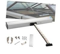 Motor para Ventana, actuador de Cadena eléctrico 300 mm con Mando 24V | Carcasa de aluminio resistente a la corrosión con cadena de doble eslabón de acero templado para mayor durabilidad.