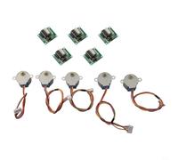 Motor paso a paso 28BYJ-48 con placa de controlador ULN2003, ancho de paso 5.625°, para proyectos Arduino y experimentos electrónicos, 5 unidades