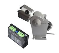 Motor paso a paso, 3 garras eje rotativo de 80 mm Chuck 3 Jaws 4to eje DM542 Conducir por 2 0W 30W 50W Máquina de grabado en metal de placa de identificación de fibra(Rotary Axis - DM542)