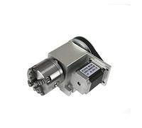 Motor paso a paso, Altura central 6 5 mm 4 Axis trasero de cola 4to un eje giratorio del eje 3/4-jow 80mm 100 mm chuck CNC Cabezal de indexación Nema 23 57 Motor paso a paso(3 Jaws 100mm Chuck)