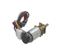 Motor paso a paso, N20 Micro Codificador Motor de engranaje DC 6V Encoder Reductor Reductor Motor de engranajes DC Motores engranados con caja de engranajes Sensor Hall Code 7PPR(71 RPM)