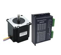 Motor paso a paso Nema23 de 56 mm, 1,2 Nm, 4 conductores D 6,35 mm con kit de controlador de pasos híbrido TB6600/DM542/DM556/DM556D(1.2N TB6600 KIT)