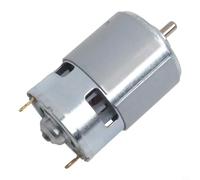 Motor pequeño plateado Rs755 de 21 V con eje en forma de D compatible con cortacésped eléctrico y lavadora de coche, herramientas eléctricas de metal