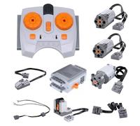 Motor Power Function Kit Binghe Set de 9 Motor de Juguete Eléctrico con M/L Motor, Mando a Distancia 2,4 GHz, Caja de Batería, Cable de Extensión, Cable de luz LED, 2,4 G Receptor con Muchos Modelos