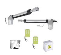 Motor Puerta Batiente 2 hojas - Motores para Puertas Abatibles - Brazo Automatismo para Garaje - Puertas de Garaje MOTIC Domo 4G- Kit (SIN electrocerradura, Kit Estandar)